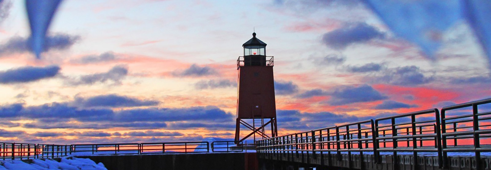 Charlevoix Lighthouse on river